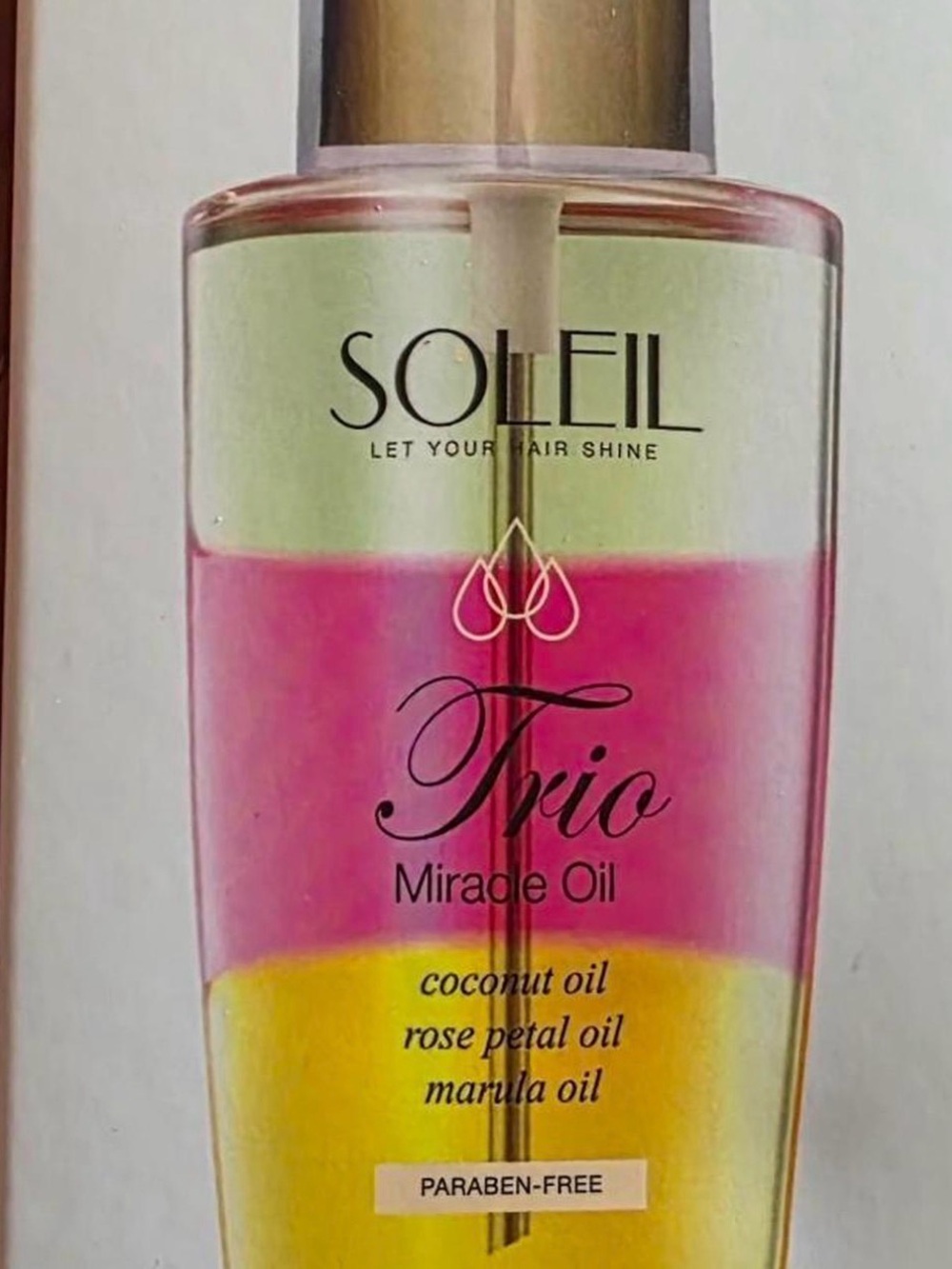 SOLEIL Trio Miracle Oil - Pink & Yellow Nourishing Hair Serum